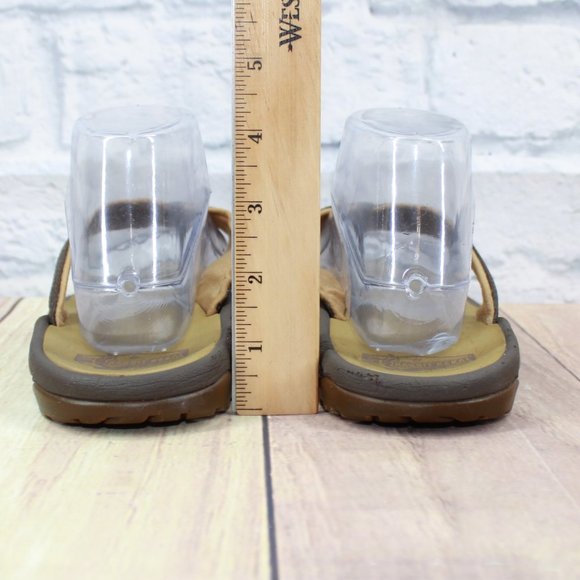 OluKai Kekai Brown Leather Thong Flip-Flops Sandals Size 8 - Picture 9 of 10